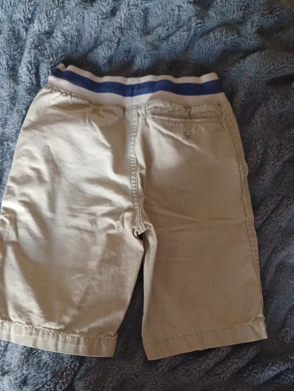 GAP Kid's Beige Shorts, with Blue Waistband, Size M(8)